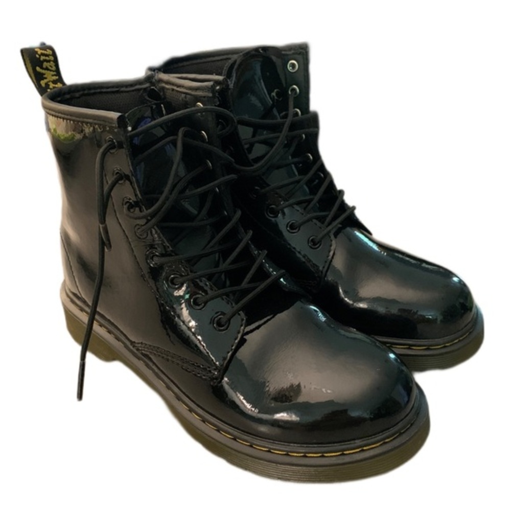 Dr. Martens 1460 Black Lucido Patent Leather Combat Boots Unisex Women's Sz 5